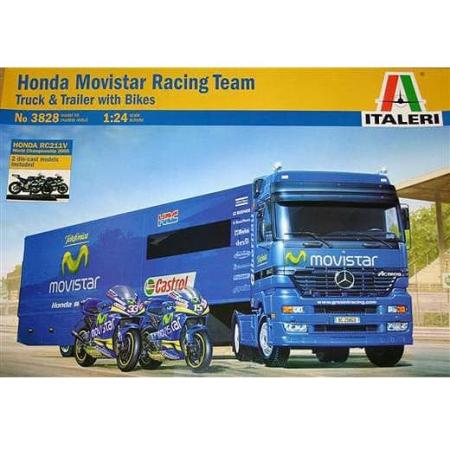 Italeri Honda Movistar Racing Team Truck/Trailer/Bikes 1:24 - ITA3828